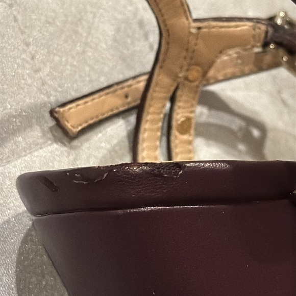 White House Black Market Polly studded Cabernet‎ Strappy sandals block heels 6.5 - Picture 13 of 13